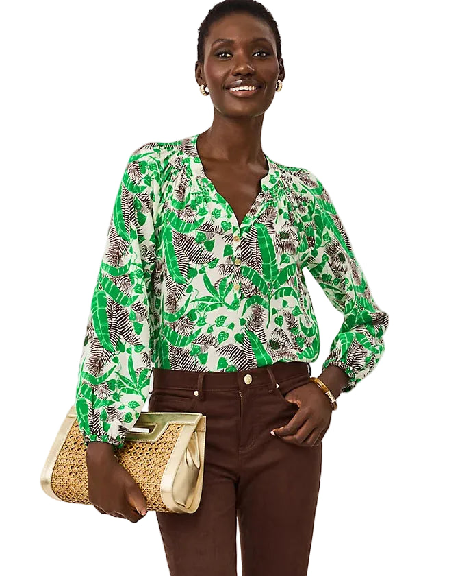 Elsa Top (Vanilla Spice Hide and Leaf)
