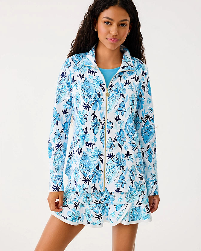 Leona Zip-Up (Resort White Seashell Splendor)