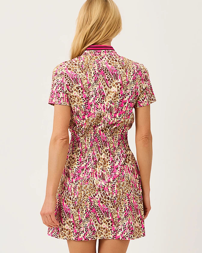 Love Active Dress UPF 50 (Pink Aster Lil Sketching on Safari)