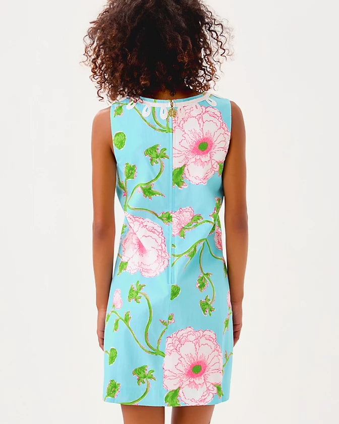Sidonie Stretch Shift (Fresh Water Blue Bursting Blooms)