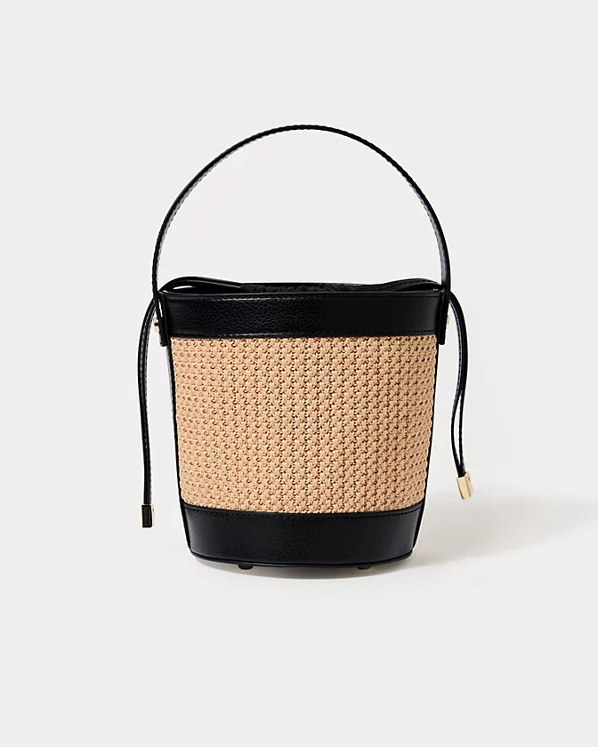 Malia Raffia Bucket Bag (Sunbaked Tan)