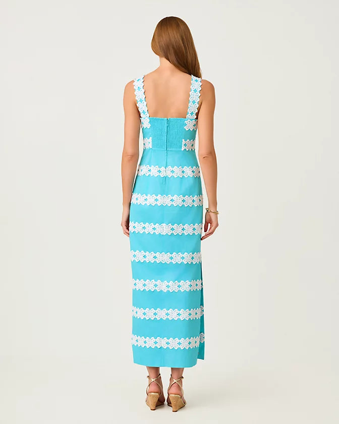 Davis Maxi Dress (Capri Blue)