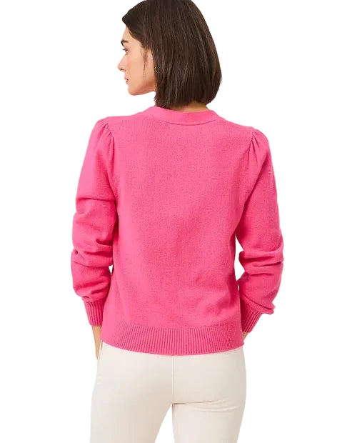 Millard Sweater (Pink Aster Big Lillys Flower Embroidery)