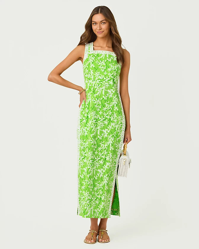 Tina Maxi Romper (Crocodile Green Liza Overprint)