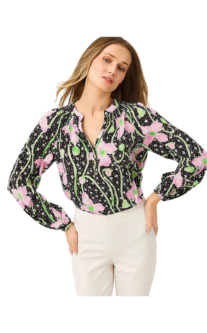 Elsa Top (Onyx Blushing Blooms)