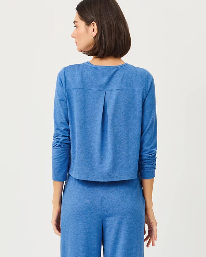 Kai Cardigan UPF 50 (Heathered Merriweather Blue)