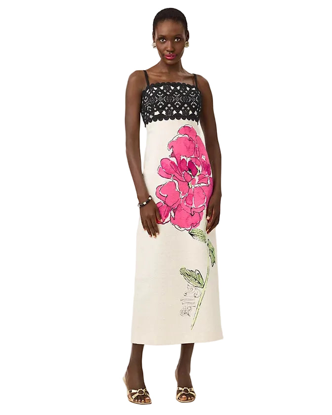 Vena Stretch Maxi Dress (Coconut Oversized Big Lillys)