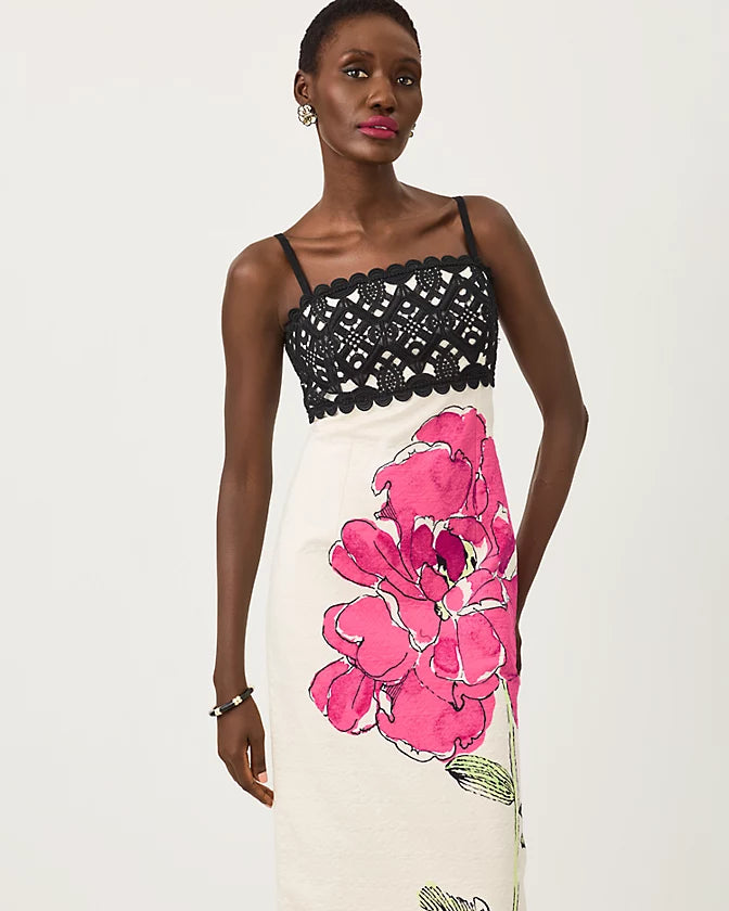 Vena Stretch Maxi Dress (Coconut Oversized Big Lillys)