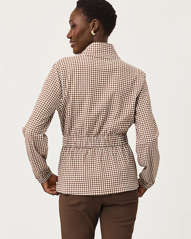 Ainsley Jacket UPF 50 (Coco Beach Mini Performance Gingham)