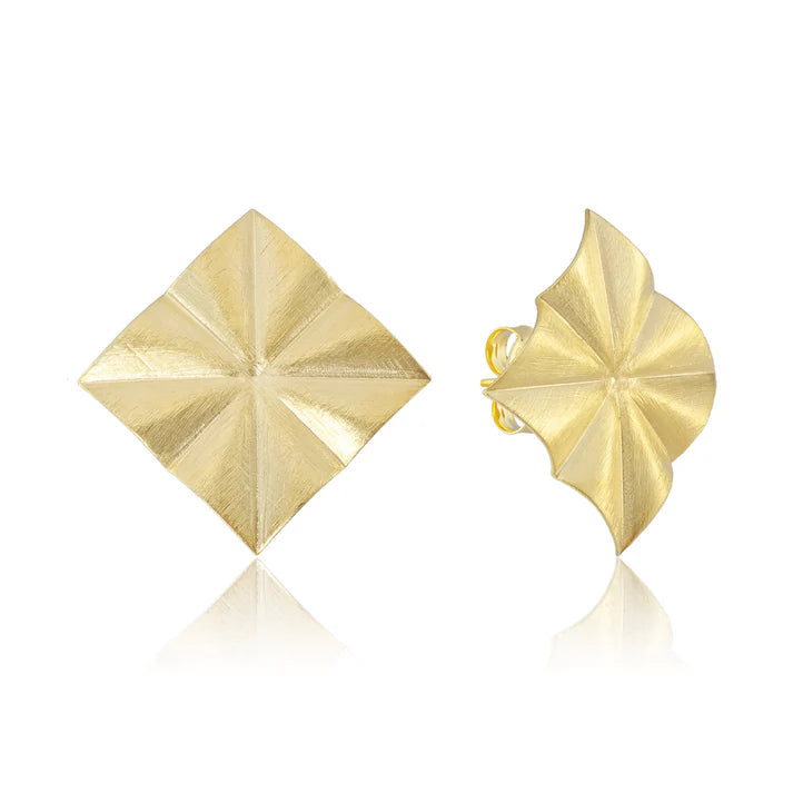 Radiance Studs (Brushed Gold)