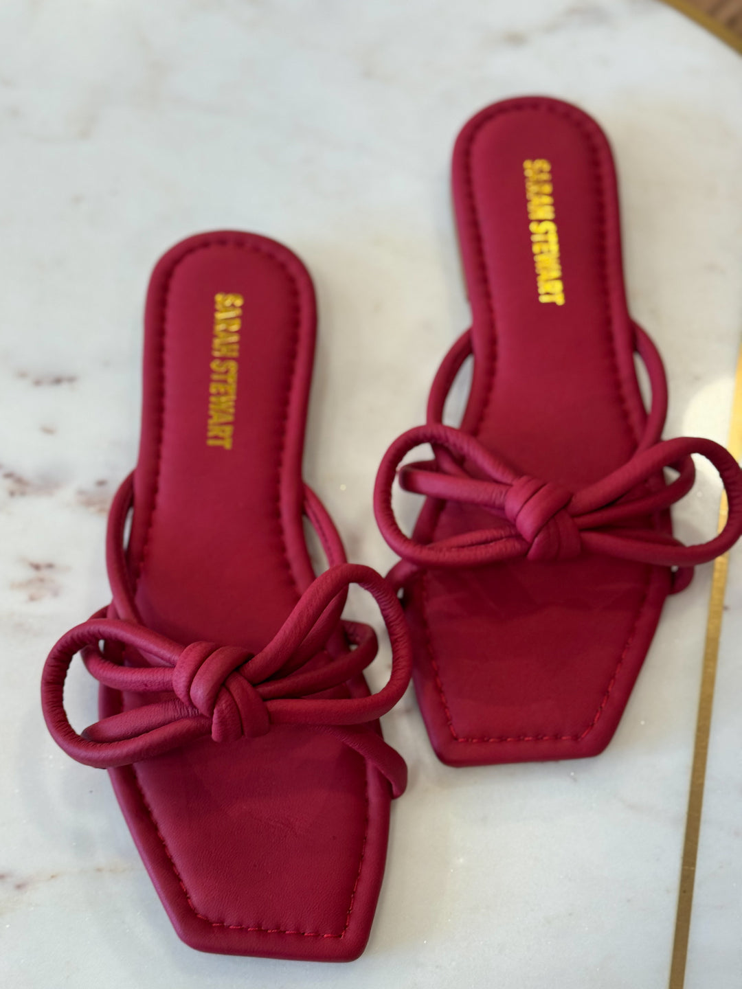 Beth Bow Sandal (Red)