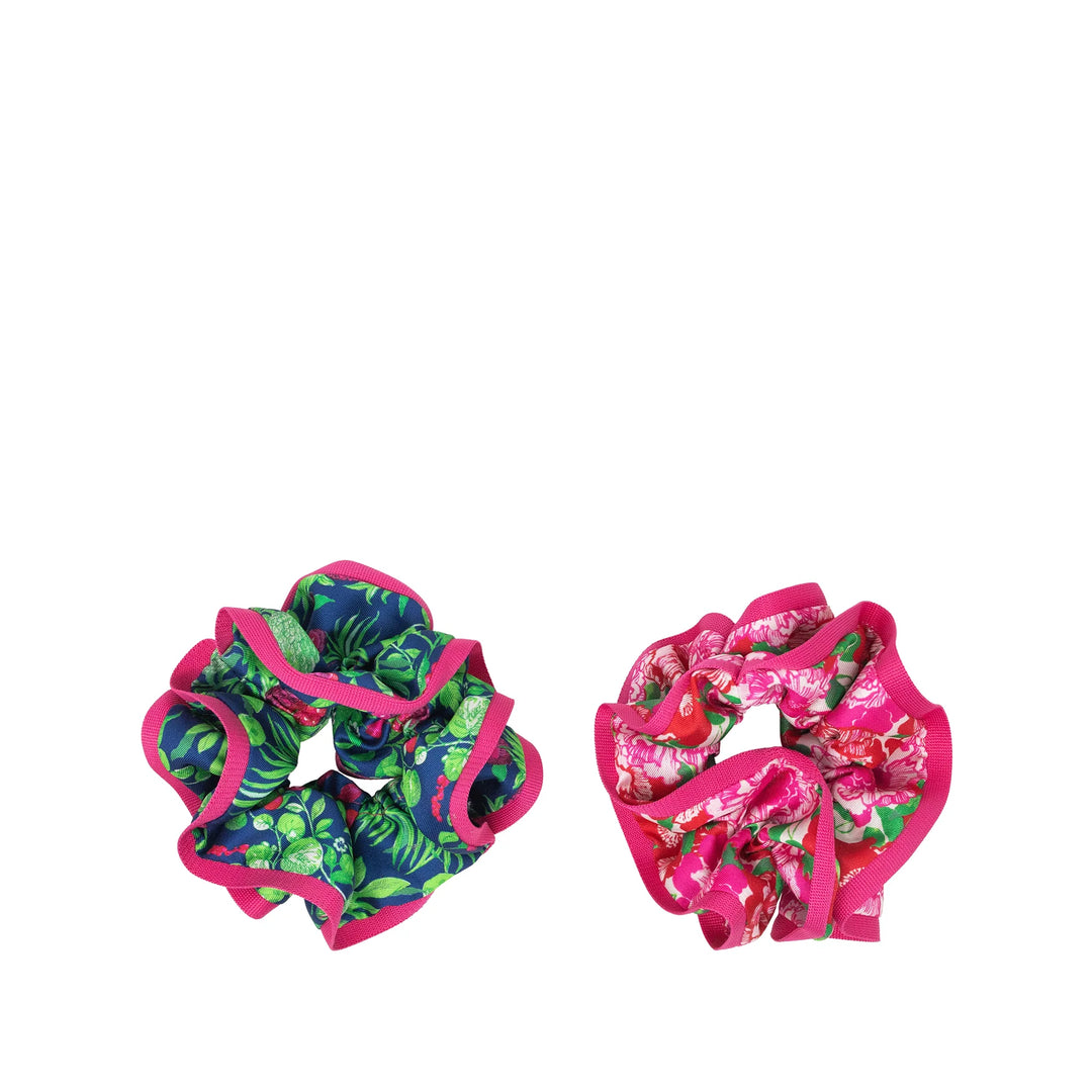 Layered Scrunchie Set (Covent Garden Navy/Maggies Bouquet)