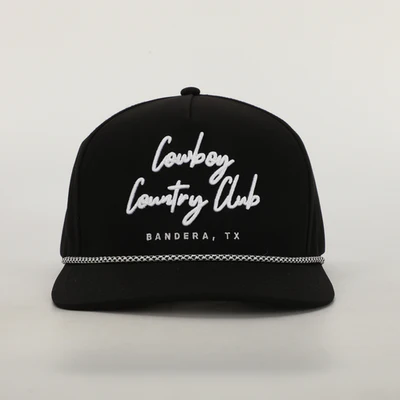 Cursive Roped Hat (Black)