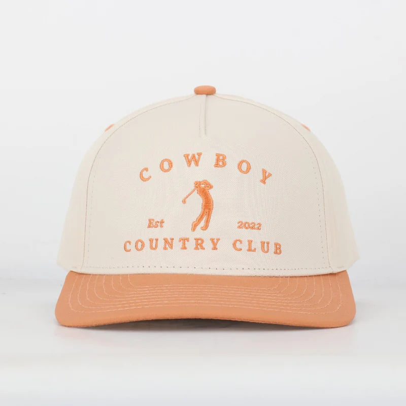 Two Tone Golfer Hat (Orange)