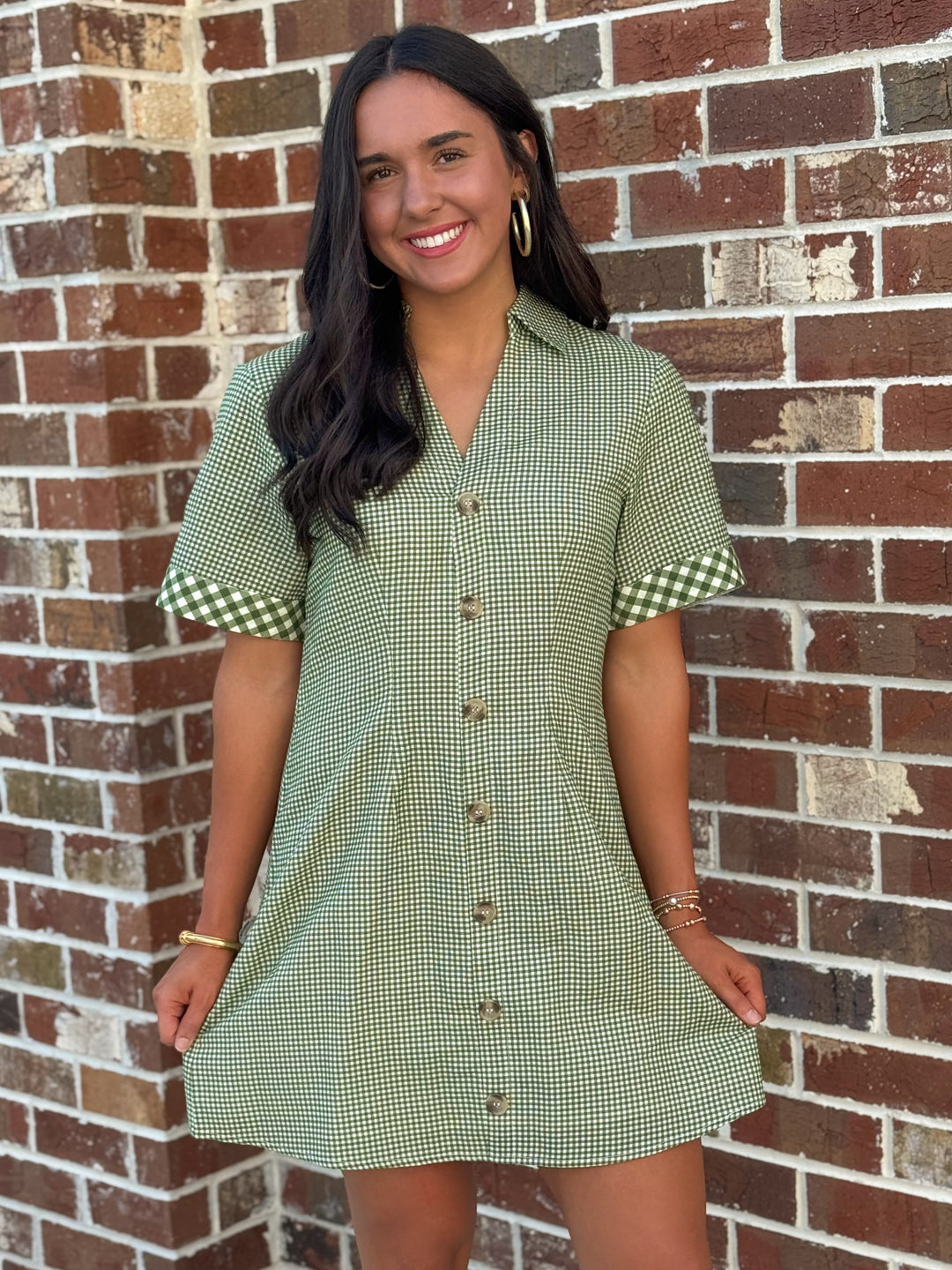 Drew Dress (Hunter Plaid)