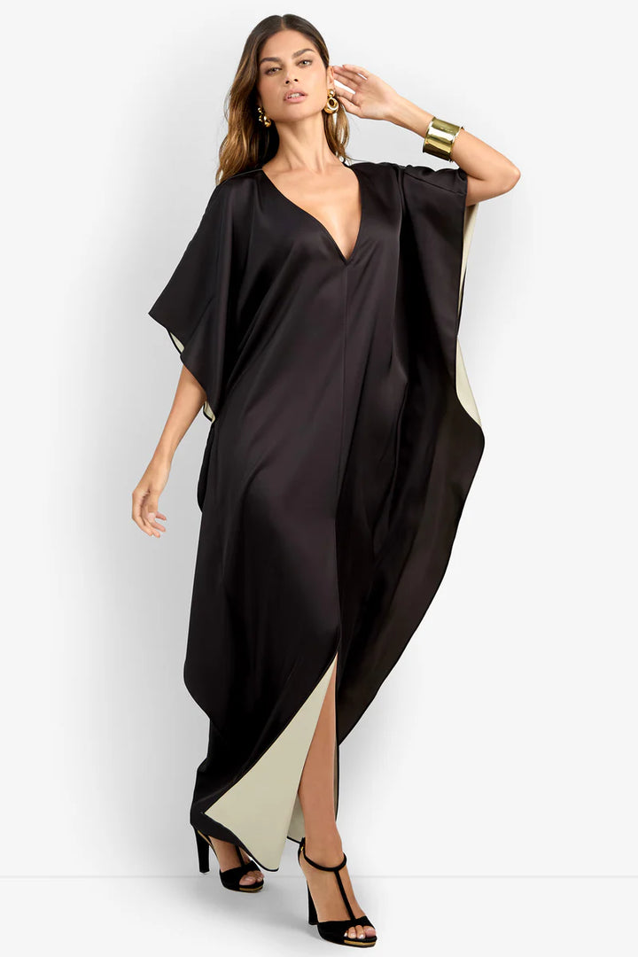 Riva Dress (Black/Almond)