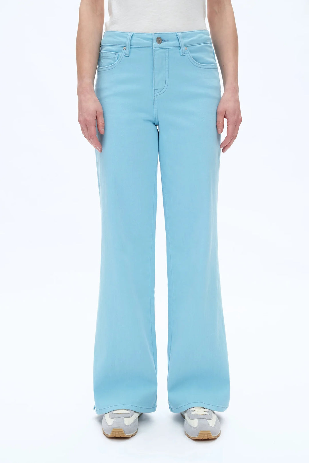 Zephyrine Mid Rise Wide Leg (Light Blue)