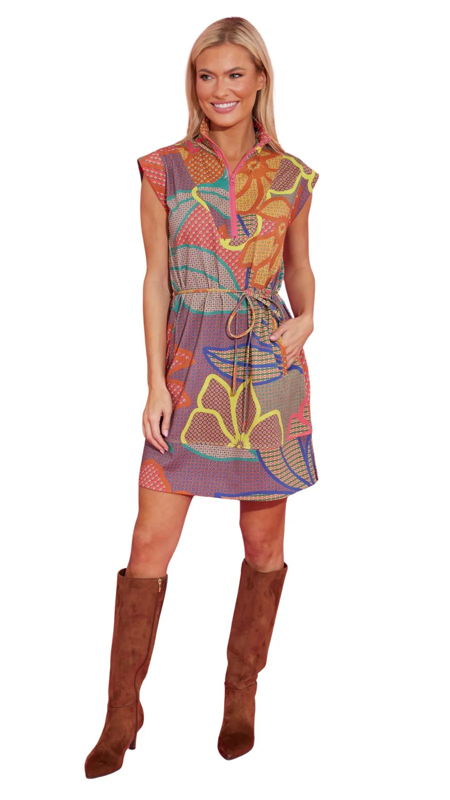 Leigh Dress (Geo Floral)