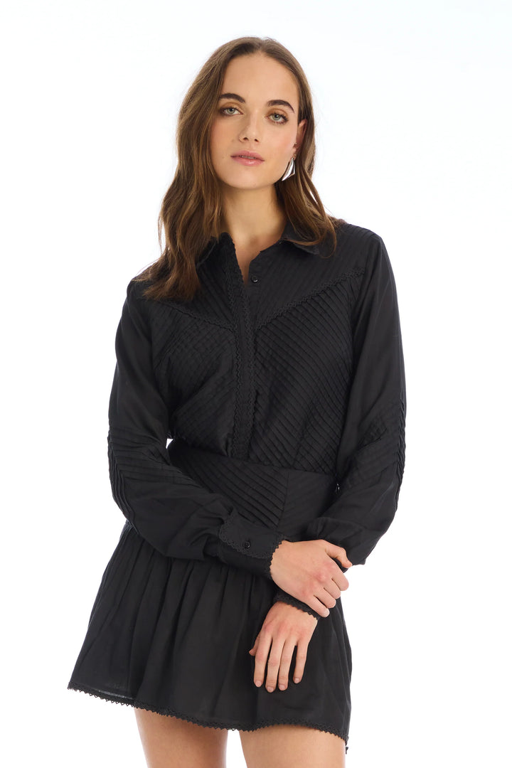 Lillian Button Down Set (Black)