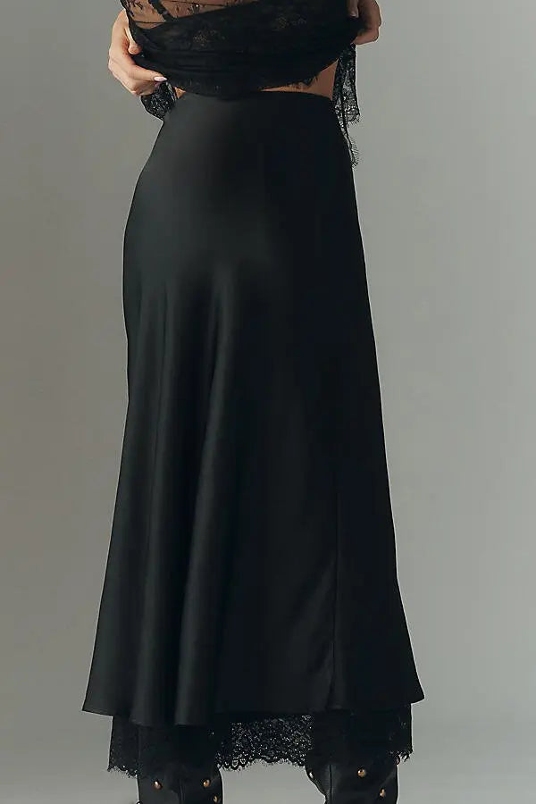 Darcy Midi Skirt  (Black)