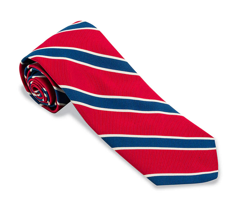Red/Blue Crescent Stripe Tie
