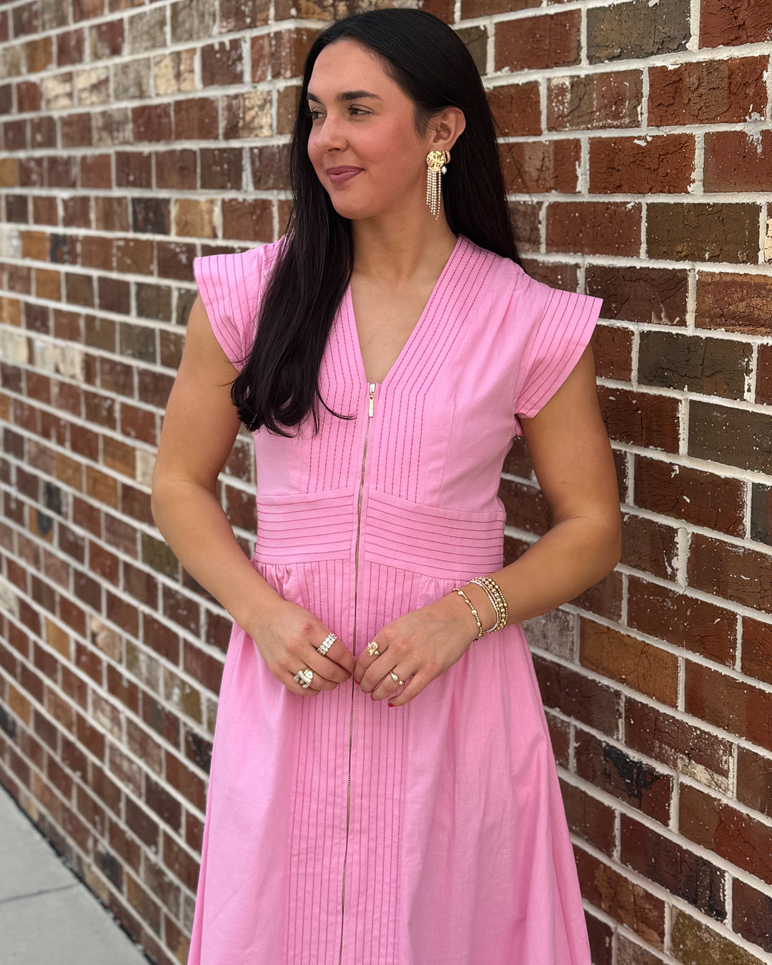Zipper Dress (Pink)