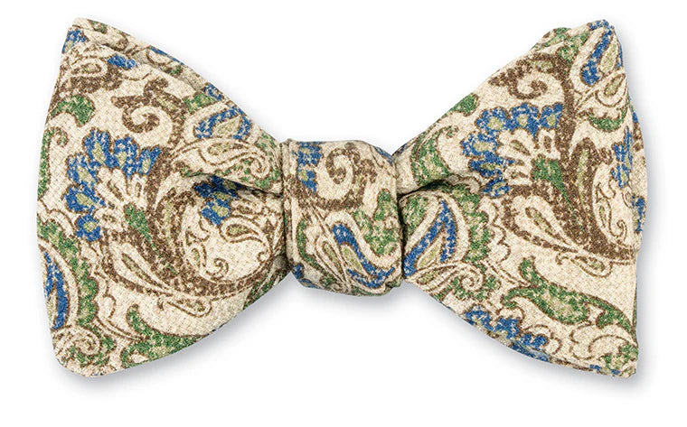 Chester Paisley Bow Tie (Green)