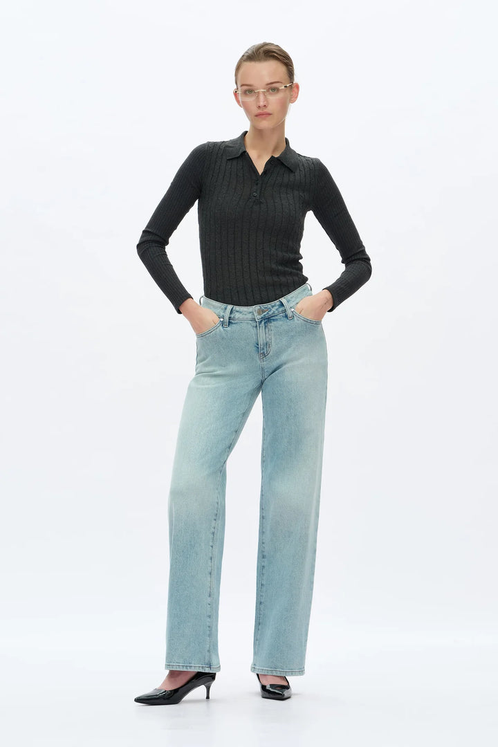 Low Rise Jeans  (Light Blue)