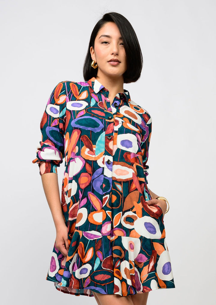 Fall Blooms Dress (Hunter)