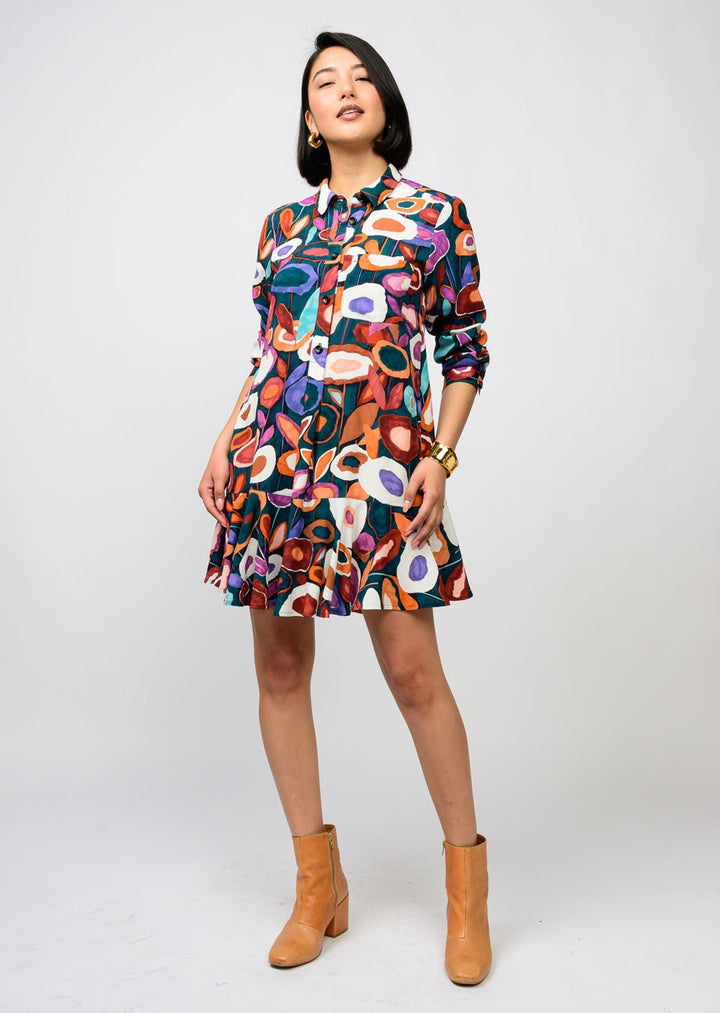 Fall Blooms Dress (Hunter)