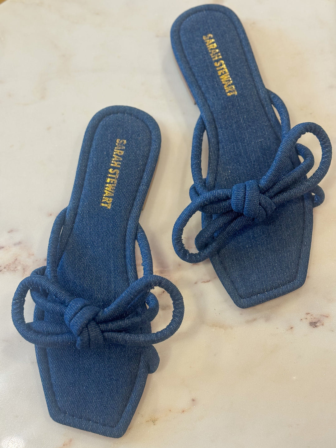 Beth Bow Sandal (Denim)