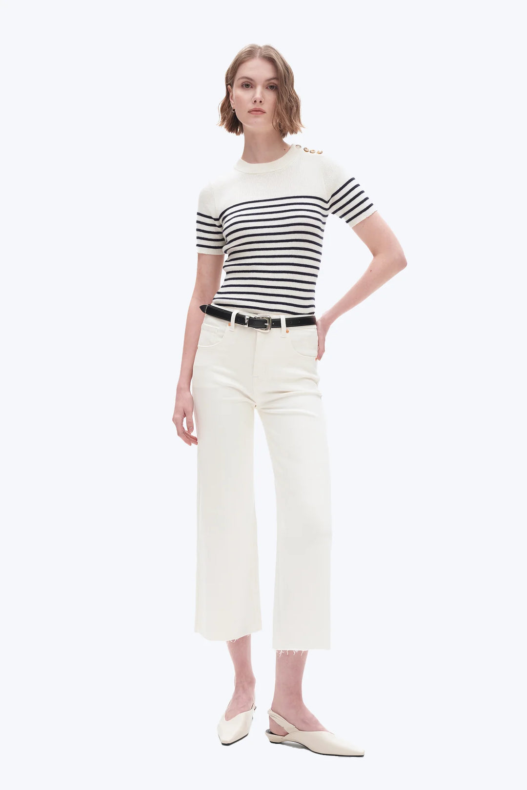 High Rise Wide Leg (White)