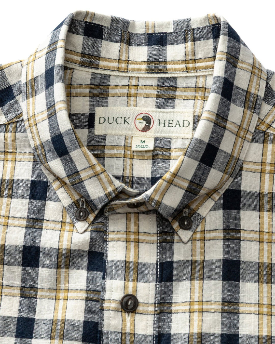 Slub Sport Shirt Brant Plaid  (Deep Navy)