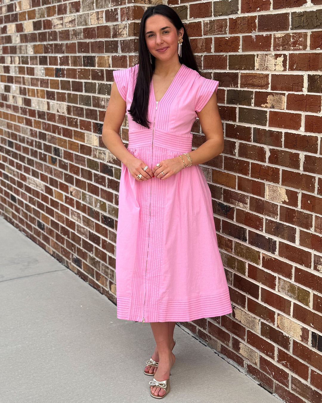 Zipper Dress (Pink)
