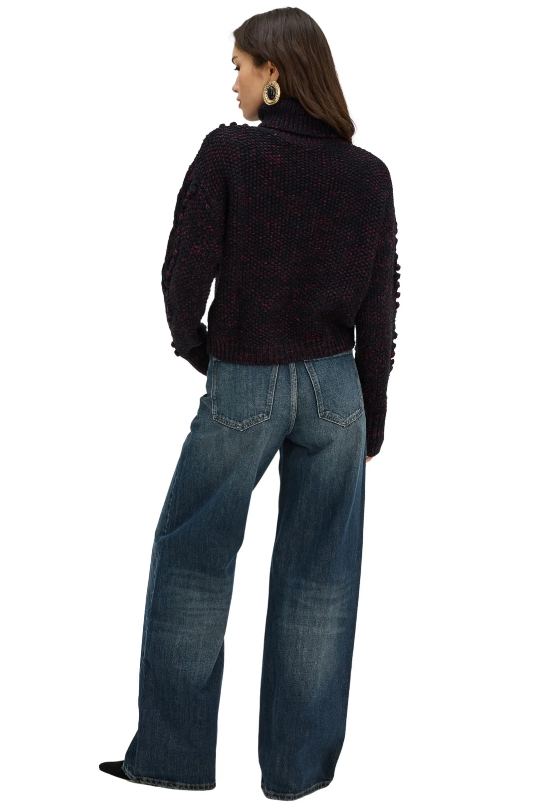 Daphne Sweater (Black/Burgundy)