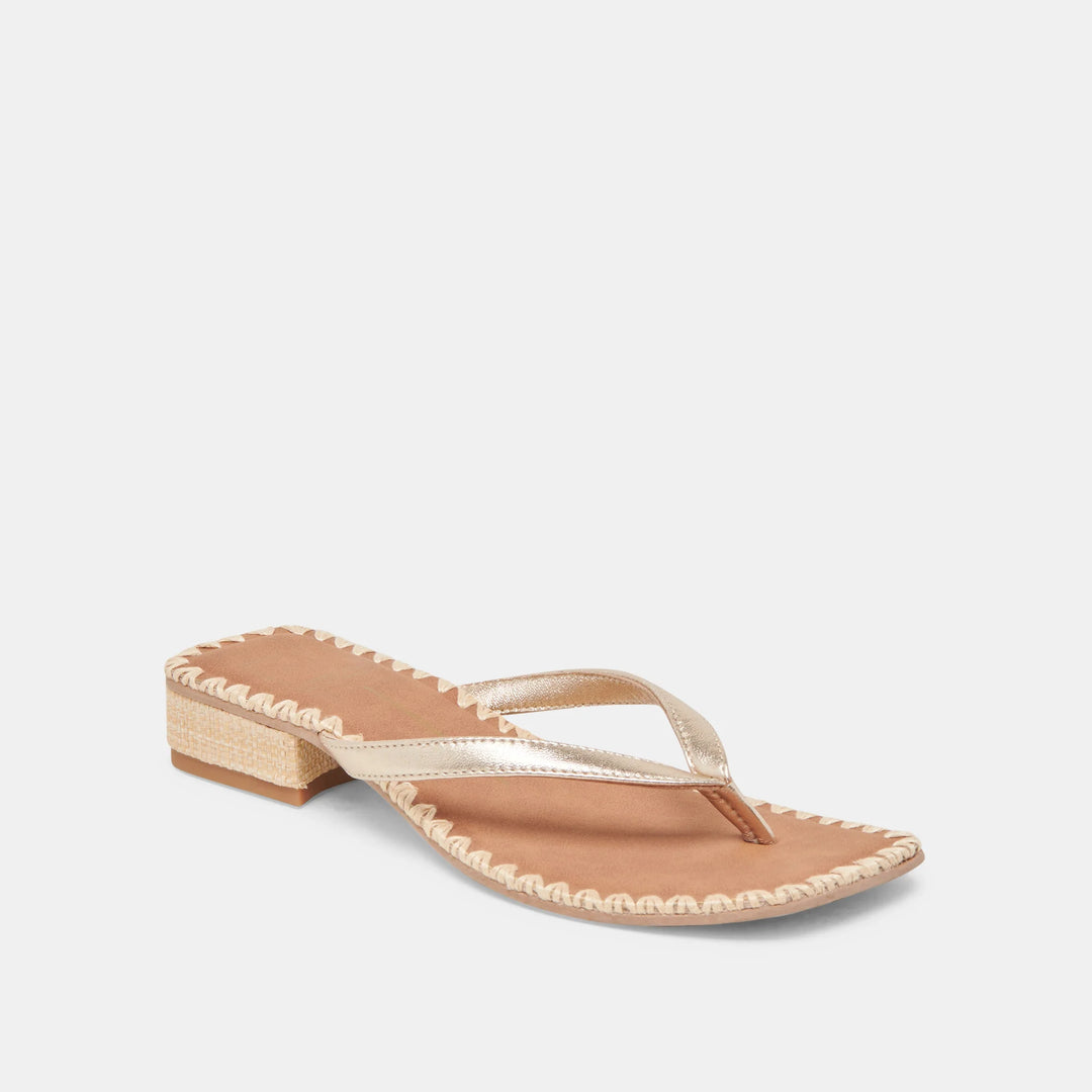 Barty Sandal (Gold Metallic Leather)