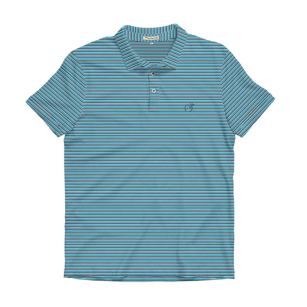 Heathered Drift Perf Polo (Horizon/Hydro/White)