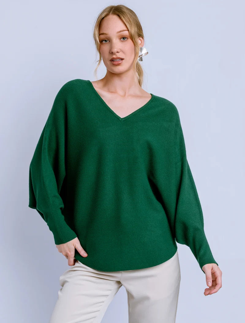 RYU V-Neck Top (Emerald)