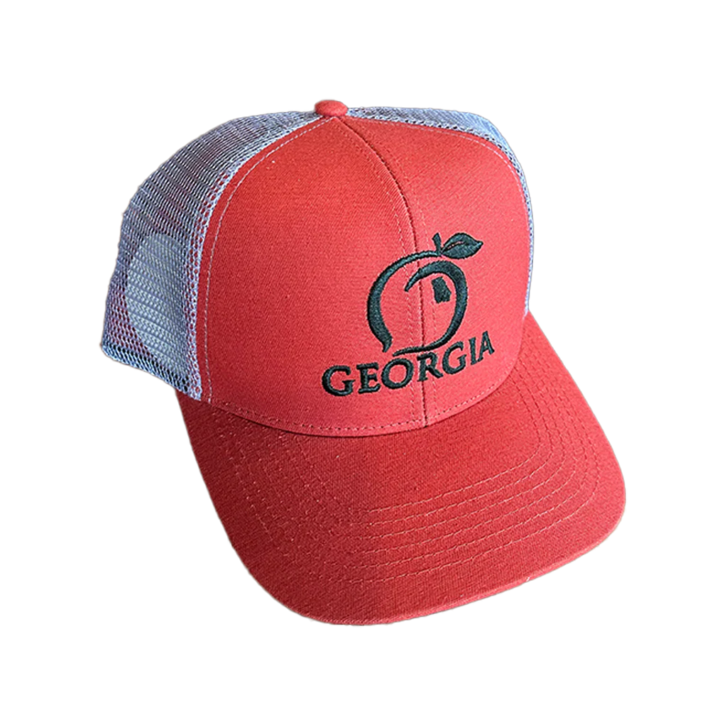 Georgia Mesh Back Hat (Red/White)