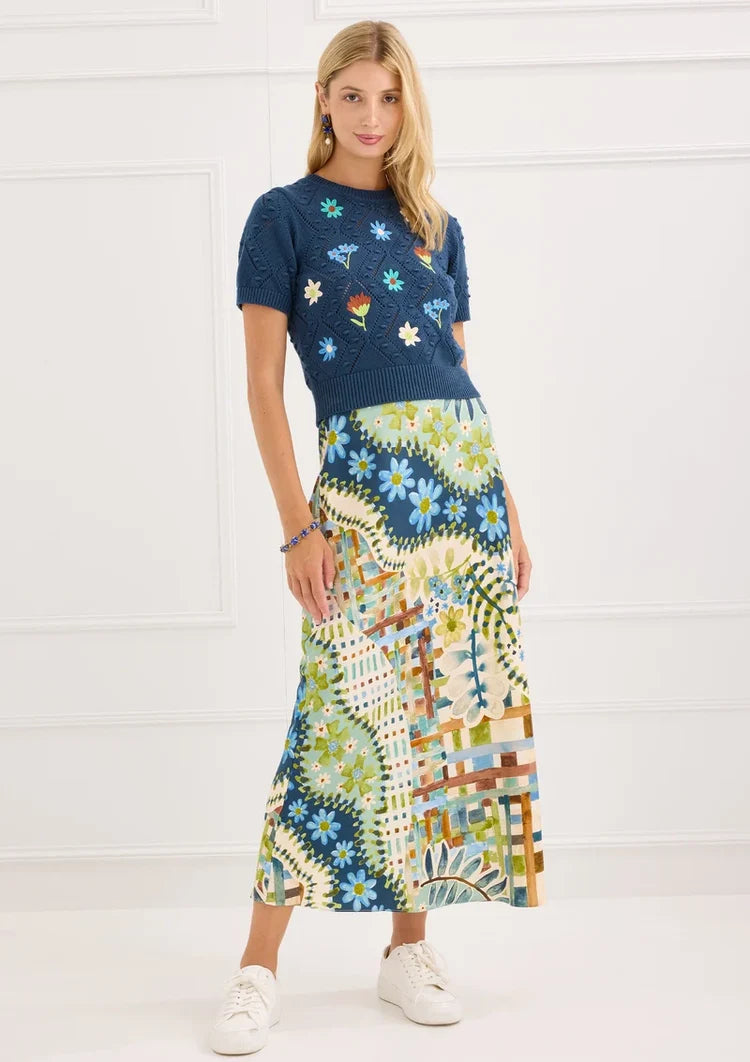 The Hilary Skirt (Mosaic Meadow)