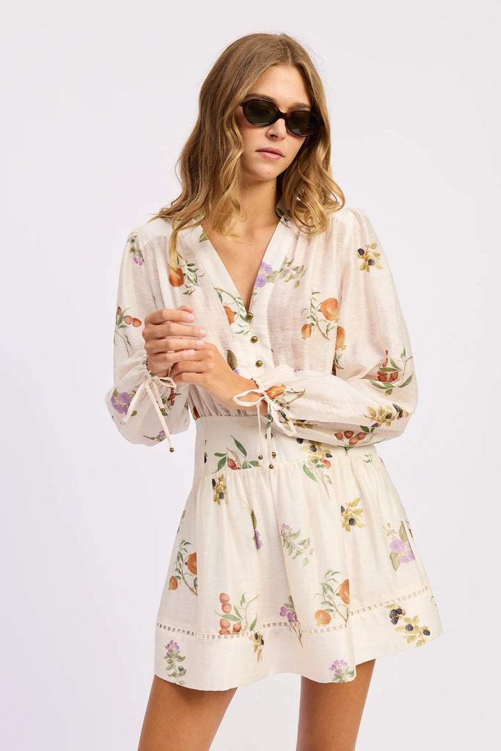Tusla Mini Dress (Ivory Multi)