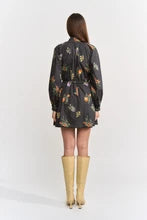 Kristie Mini Shirt Dress (Black Multi)