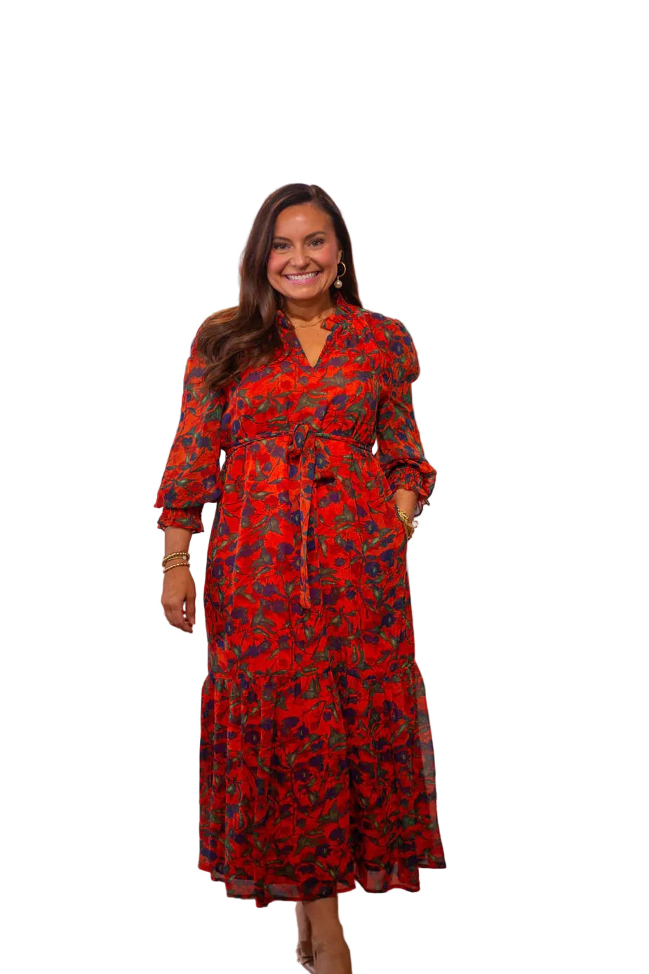Split Neck Maxi (Marigold)