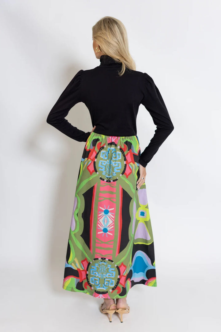 Mixed Media Turtle Neck Dress (Keaton)