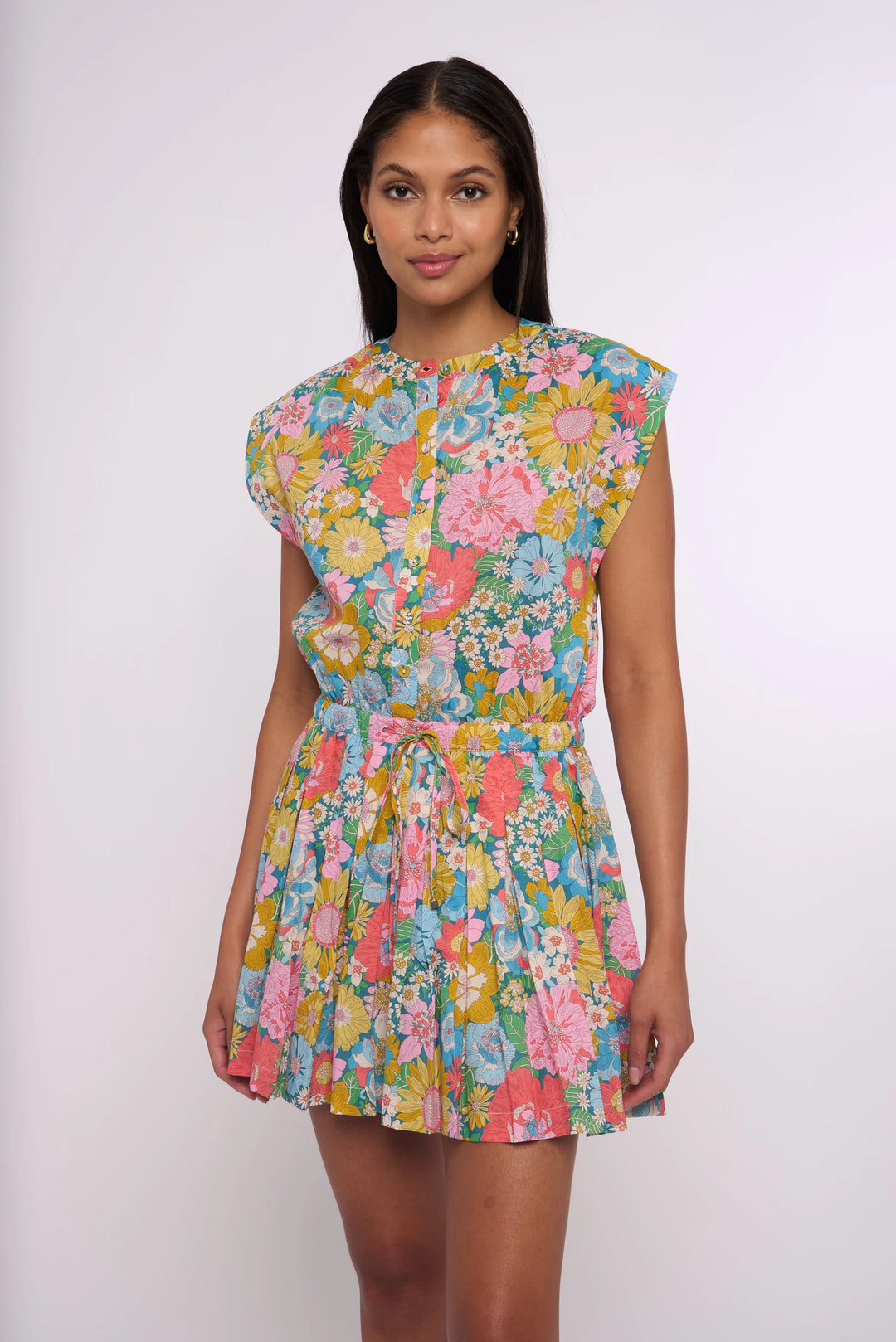 Porto Mini Dress (Summers in the Sun 2 Liberty Print)