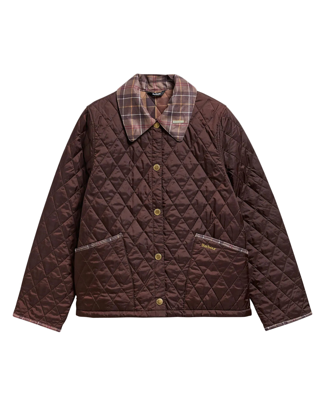 Icons Tartan Collar Cropped Liddesdale Quilted Jacket (Rustic/Muted))