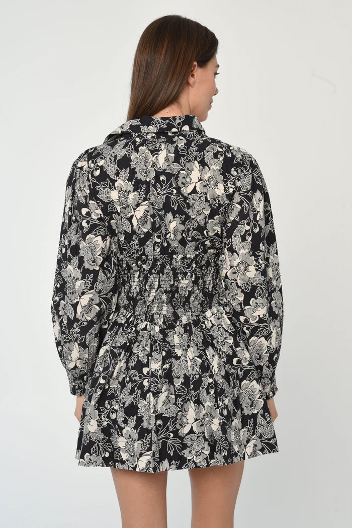 Gia Mini Dress (Moonlit Floral Print)