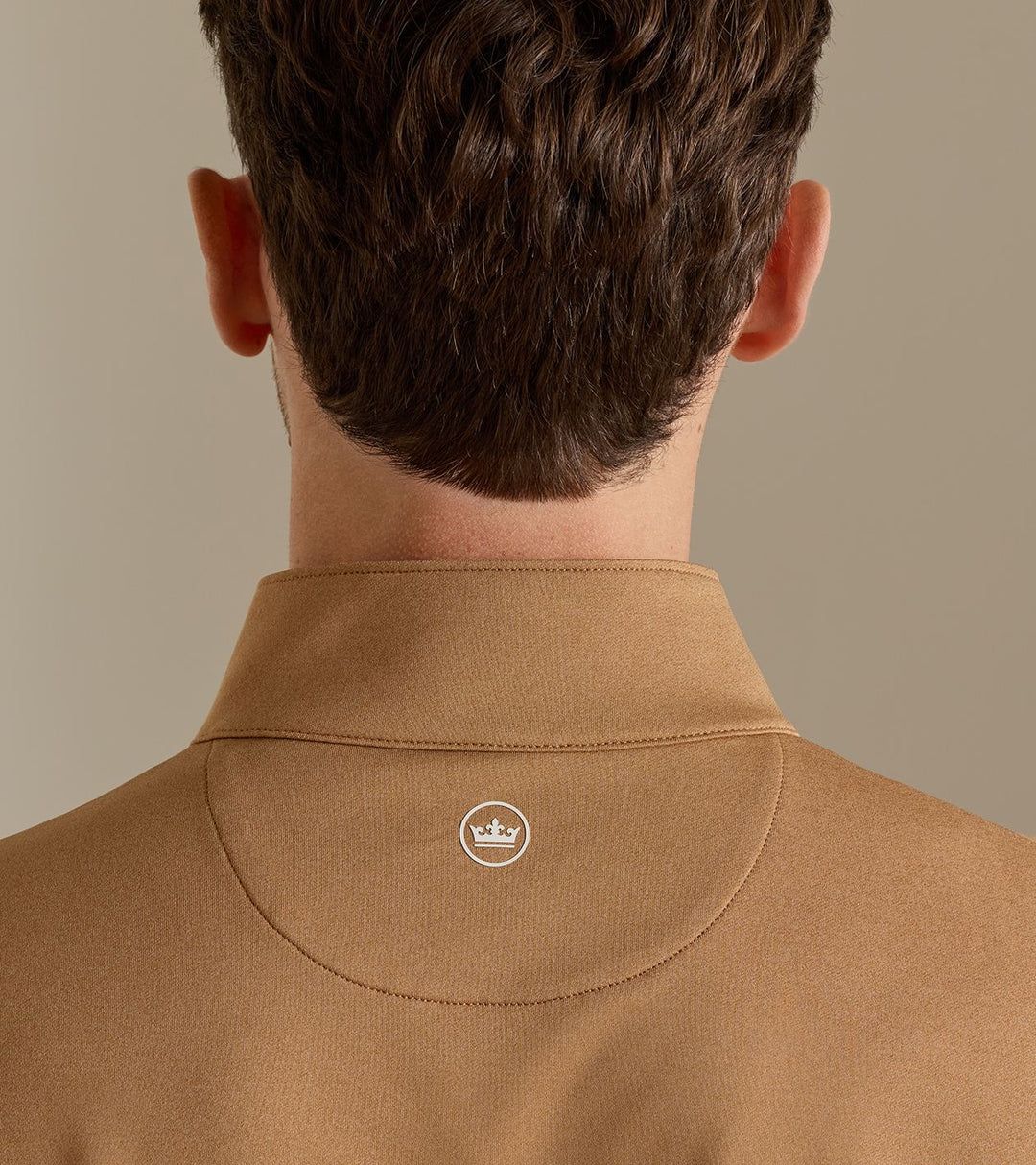 Perth Melange Performance Quarter-Zip  (Dark Amber)