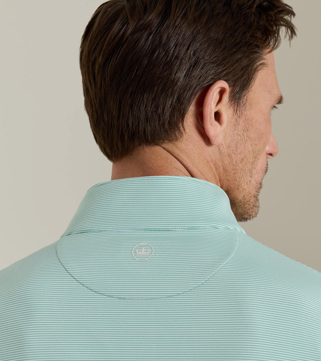 Perth Melange Performance Quarter-Zip (Fresh Mint)