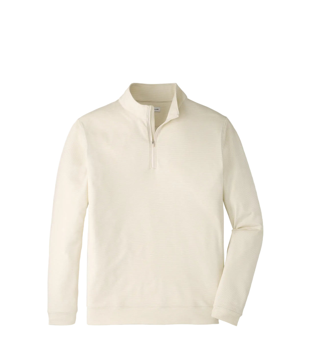 Perth Sugar Stripe Performance Quarter-Zip  (Stone)